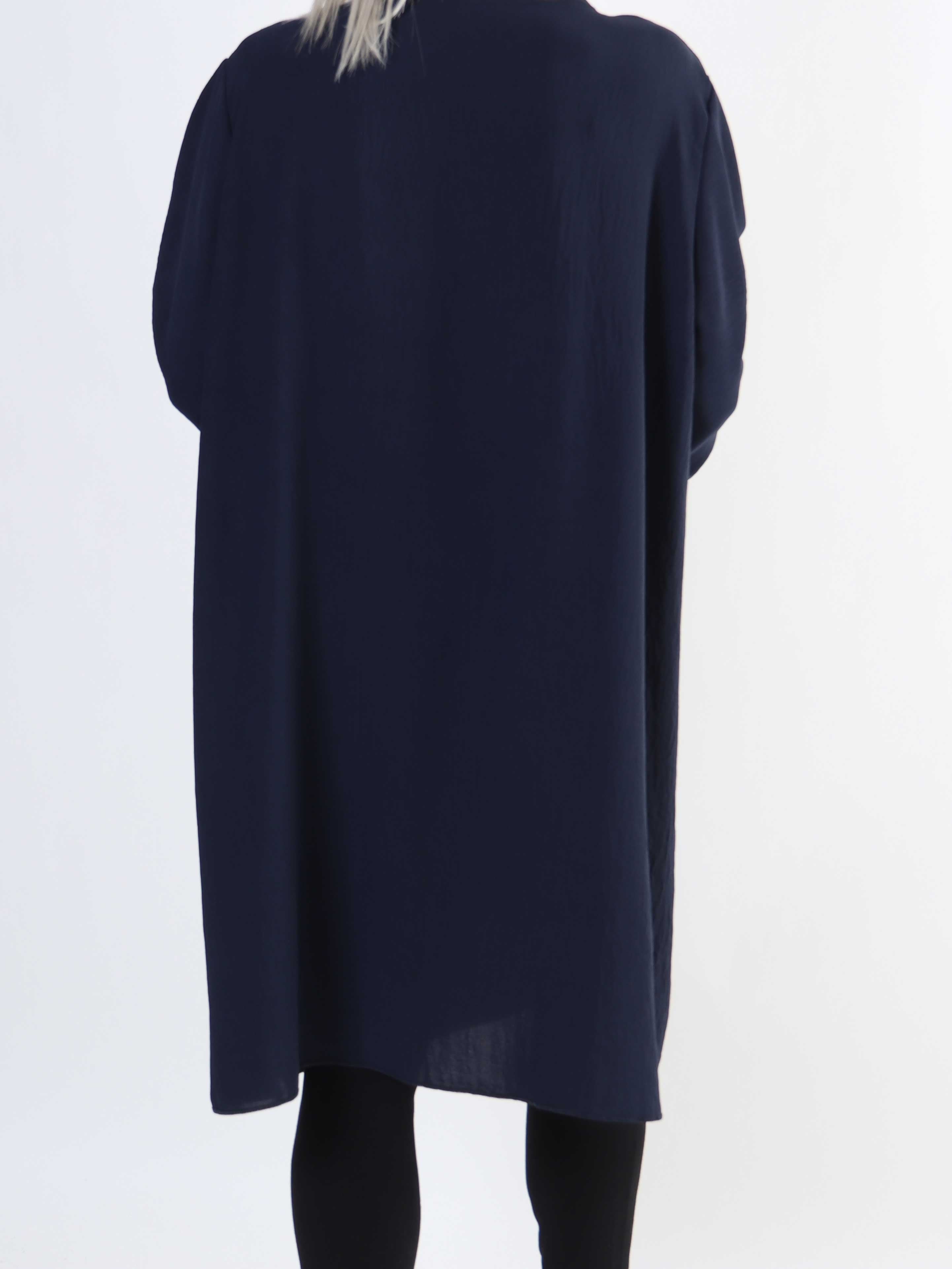 Claudia Dress - Tunikaklänning i plus size med dragkedja och fickor